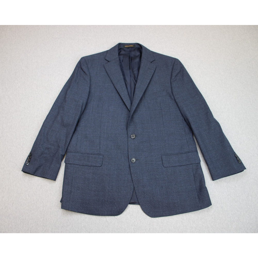 Jos A Bank Blazer Mens 44R Blue 2 Button Reserve Wool Single Breasted